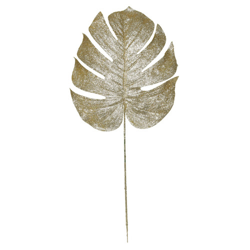 Gold Glitter Monstera Leaf (Large) Gold Glitter Monstera Leaf (Large)