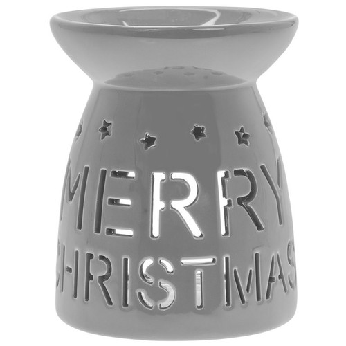 Grey Merry Christmas Wax/Oil Burner