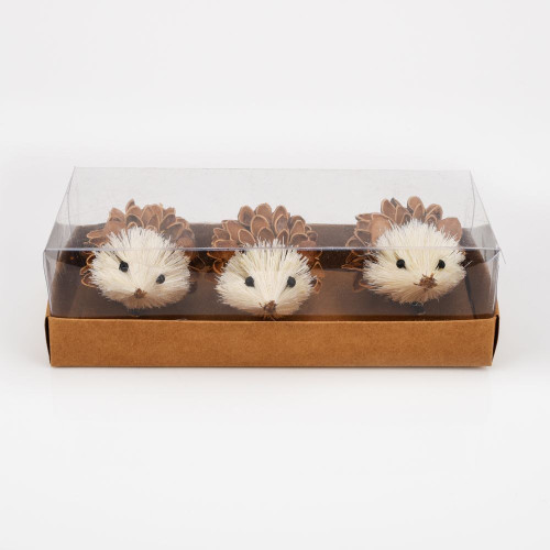 Set of 3 Hedgehog Decorations