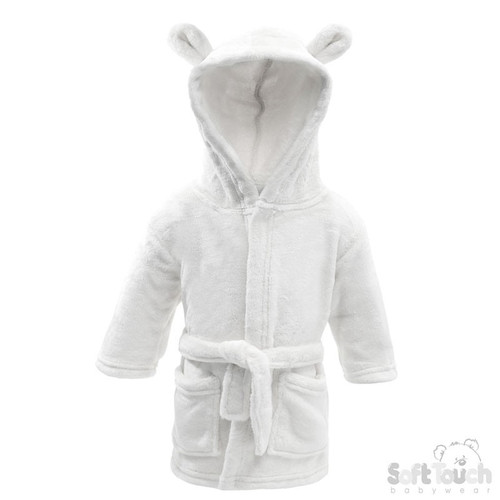 White Hooded Baby Bear Robe (18-24m)