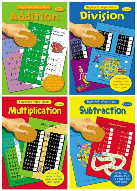 Beginners Maths Wipe Clean Books (Assorted Designs)