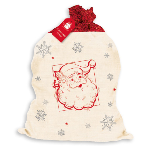 Canvas Glitter Santa Sack Canvas Glitter Santa Sack