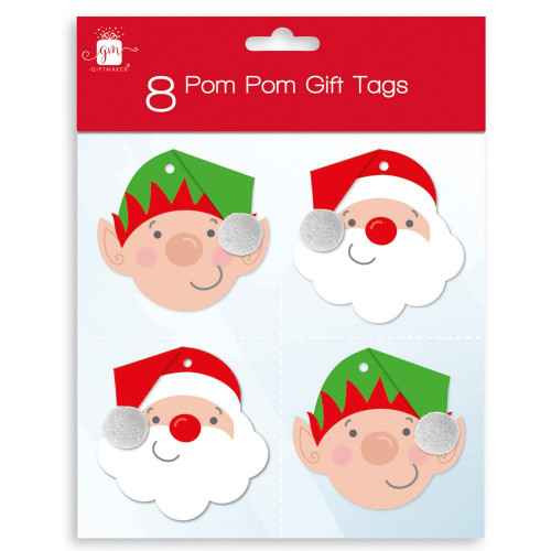 Pom Pom Gift Tags (Pack of 8)