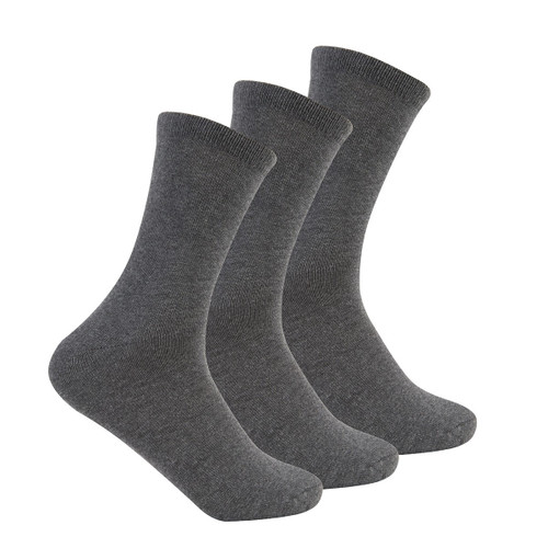 Kids Grey Ankle Socks 3 Pack (4-6 Years)