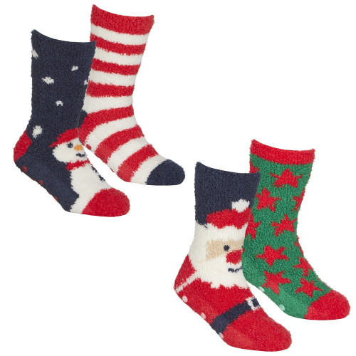 Kids 2 Pack Christmas Cosy Sock (Assorted Designs) Kids 2 Pack Christmas Cosy Sock (Assorted Designs)