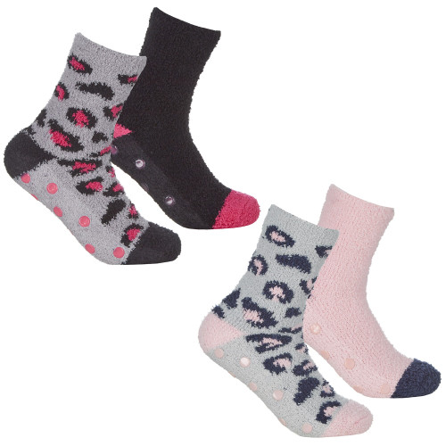 Ladies 2 Pack Cosy Sock (Assorted Designs) Ladies 2 Pack Cosy Sock (Assorted Designs)