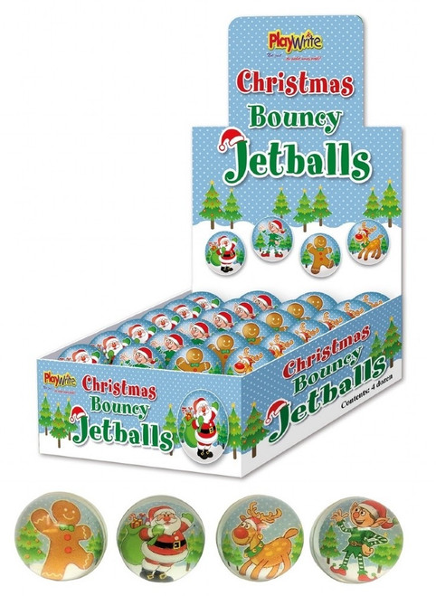 Chriistmas Bouncy Balls (35mm) (Assorted Designs)