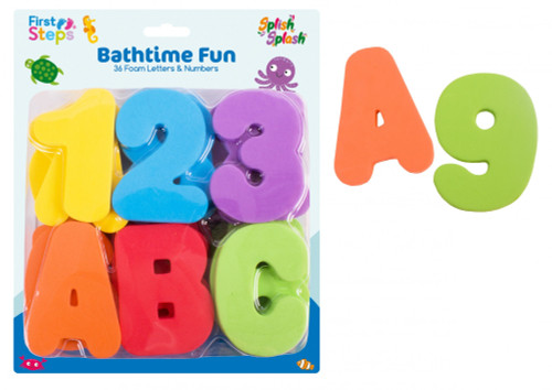 Learning Letter & Number Bathtime SetSet 36 Pieces