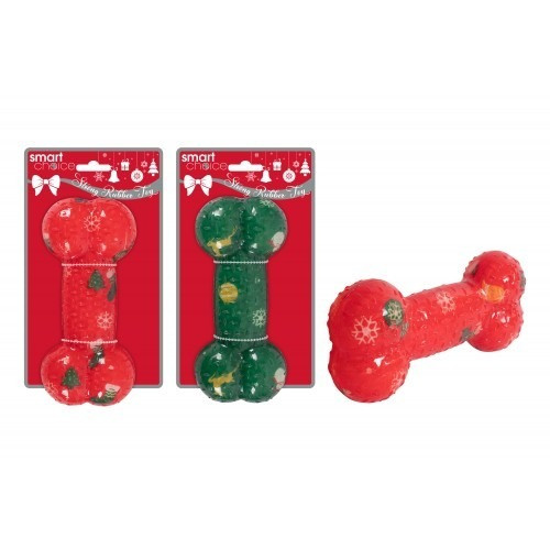 Assorted Rubber Printed Dog Bone Toy (17cm) Assorted Rubber Printed Dog Bone Toy (17cm)