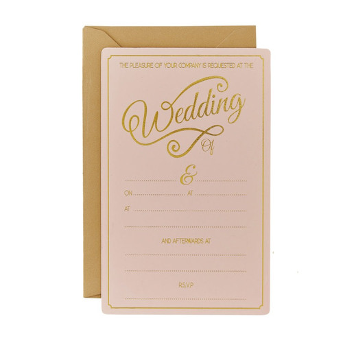 Gold Foiled Wedding Invitations