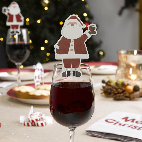 Father Christmas Glass Decoration