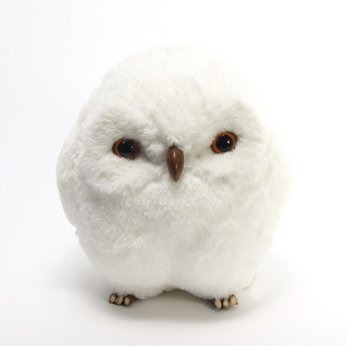 White Artificial Fur Hanging Owl (19cm x 17cm)