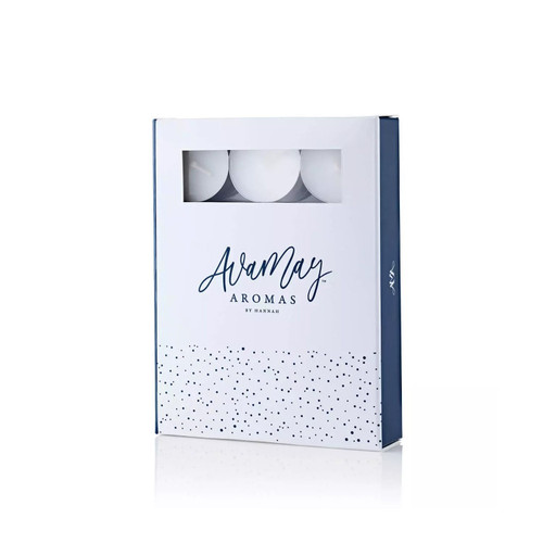 Ava May White Unscented Tealights (x24)