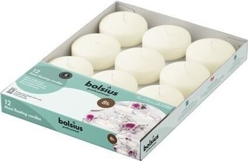 Bolsius Maxi Floating Candles x 12 Ivory Bolsius Maxi Floating Candles x 12 Ivory