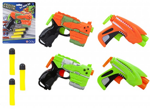 14cm Neon Soft Dart Gun with Darts (Assorted) 14cm Neon Soft Dart Gun with Darts (Assorted)