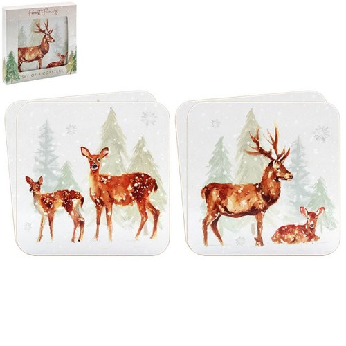Winter Forest Coasters (Set of 4) (Assorted Designs) Winter Forest Coasters (Set of 4) (Assorted Designs)