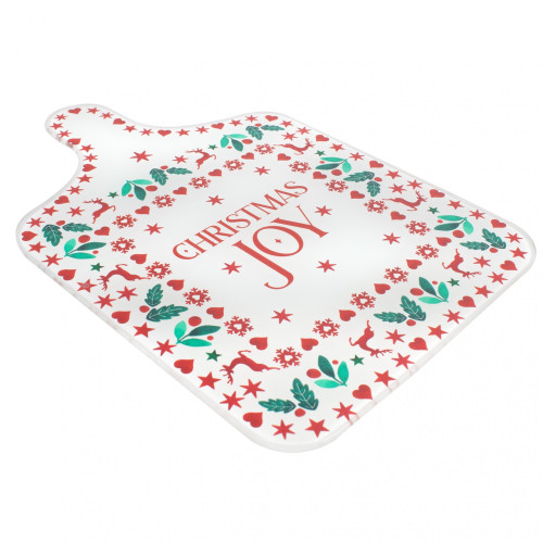 Christmas Joy Glass Chopping Board 