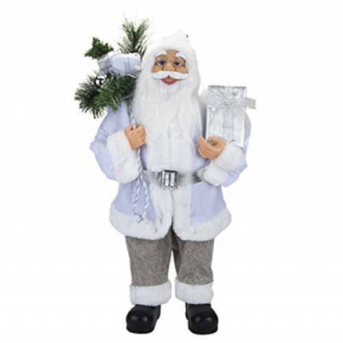 Luxury Standing Grey Santa (60cm) 