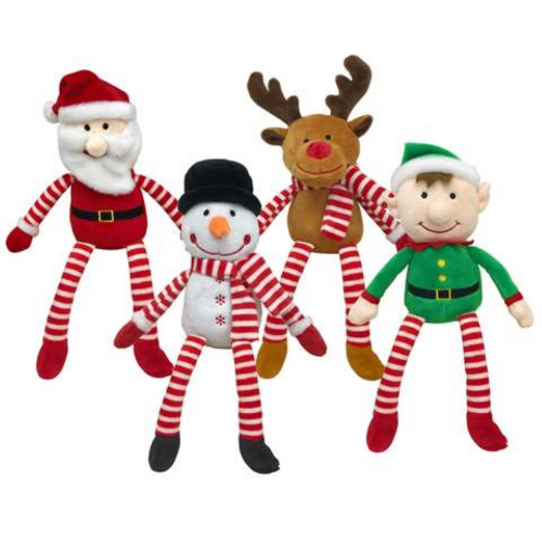 15cm Christmas Stripey Legs Plush (Assorted)