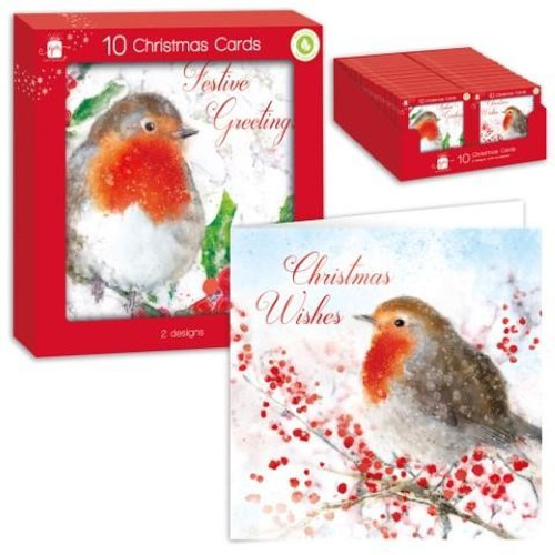 Robin Christmas Cards (Pack of 10) Robin Christmas Cards (Pack of 10)