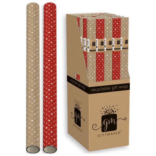 2m Kraft Star Wrap (Assorted) 2m Kraft Star Wrap (Assorted)