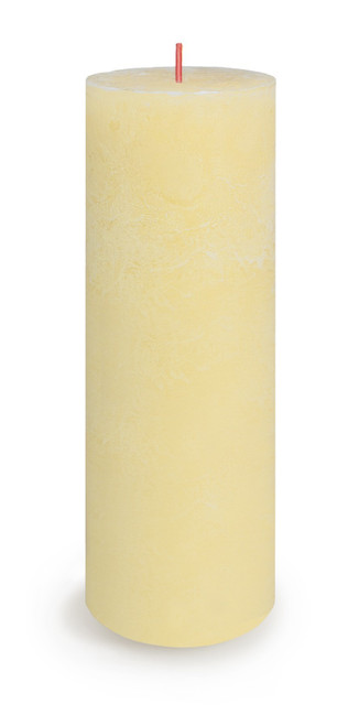 Sunny Yellow Bolsius Rustic Shine Pillar Candle (190 x 68mm)