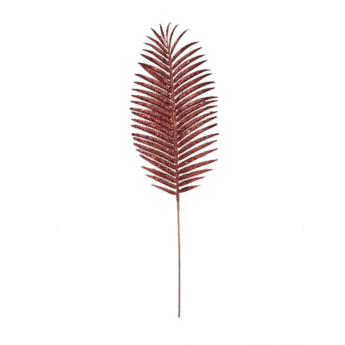 Burgundy Glitter Palm Leaf (H70cm)