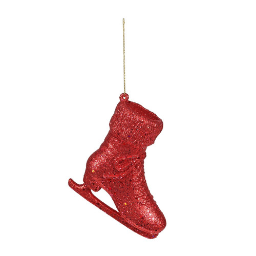 Red Ice Skate Hanging Decoration (H11cm) Red Ice Skate Hanging Decoration (H11cm)