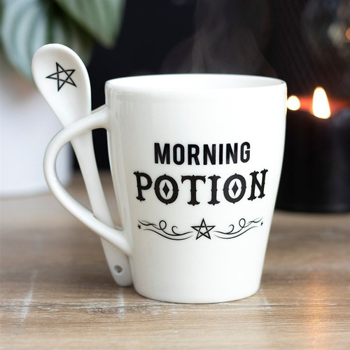 Morning Potion Ceramic Mug and Spoon Set 