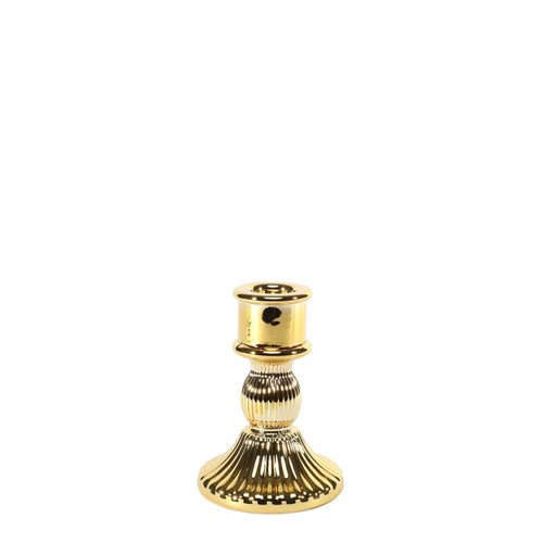 Paloma Candlestick -Electroplate Gold Glass (10.5cm) Paloma Candlestick -Electroplate Gold Glass (10.5cm)
