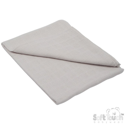 Pack of 6 Grey Muslin Squares (71 x 71cm)