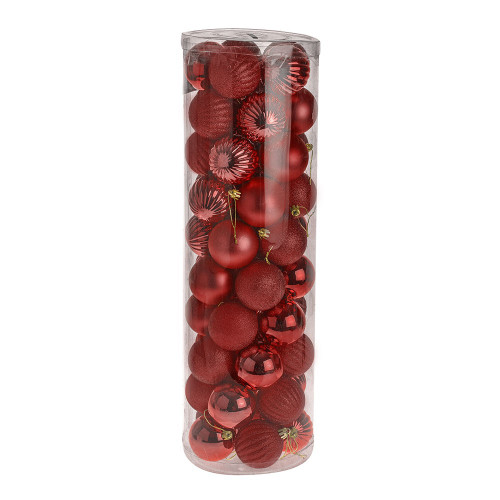 Red Bauble Tube (6cm) (50 pieces)