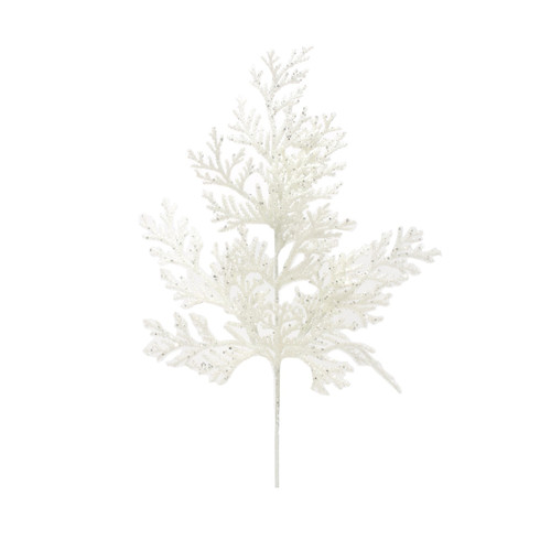 White Glitter Cedar Spray (53cm)