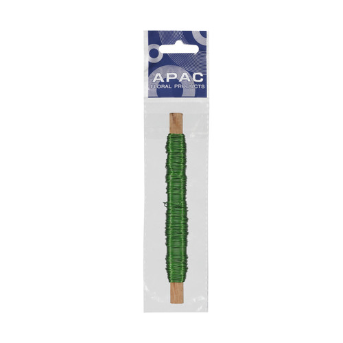 Apple Green Metallic Wire on a Wooden Stick (50g)
