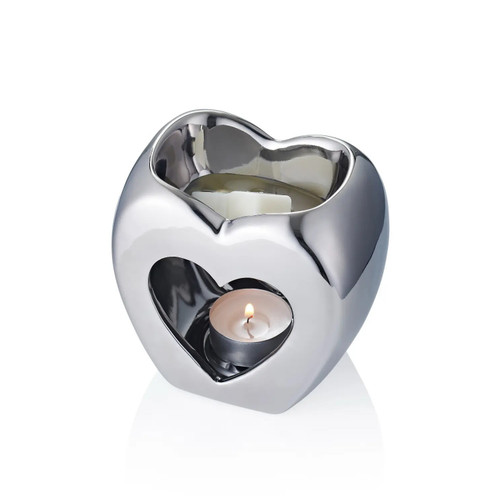 Ava May Chrome Heart Shaped Wax Melt Burner