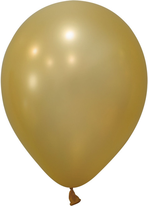 Gold Metallic Latex Balloon - 12 inch (Pk 100)