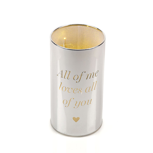 Light Up Silver Tube Lamp - All of Me