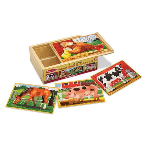 Farm Animals Jigsaw Puzzles in a Box by Melissa and Doug