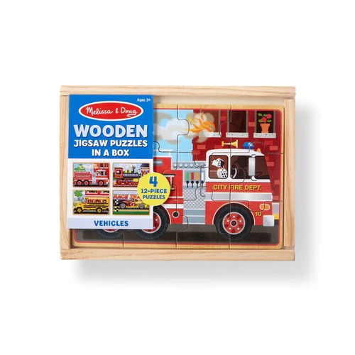 Vehicles Jigsaw Puzzles in a Box by Melissa and Doug 
