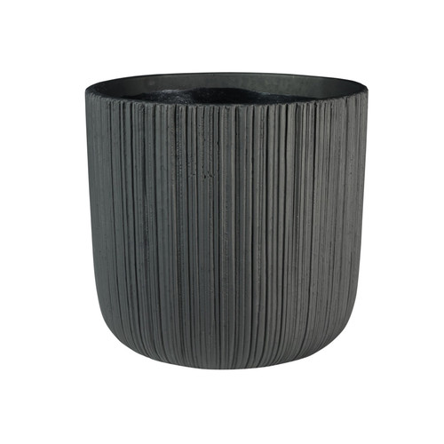Vogue Black Linear Pot (H20cm x Dia21cm) Vogue Black Linear Pot (H20cm x Dia21cm)
