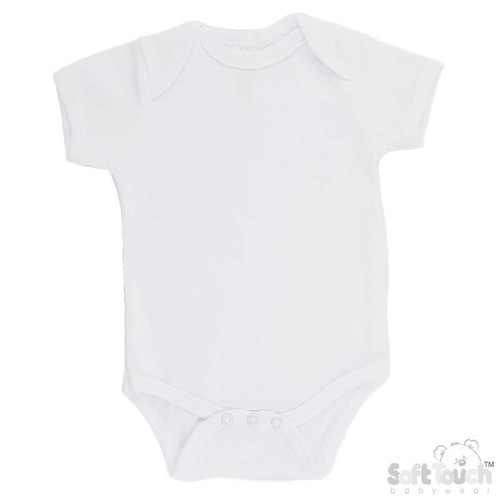 Soft Touch Infants White Bodysuit (0-3 Month)