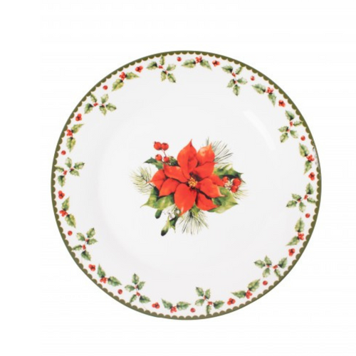 Christmas Holly China Side Plate (Set of 2)