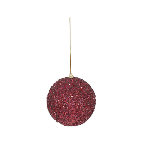 Glitter Burgundy Bauble (12cm) Glitter Burgundy Bauble (12cm)