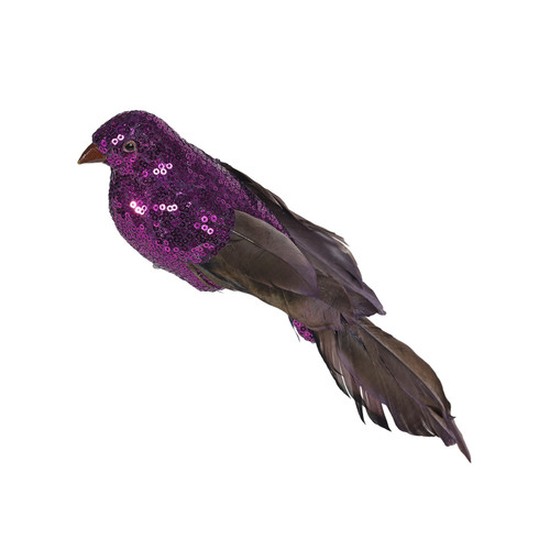 Purple Sequin Peacock (30cm) Purple Sequin Peacock (30cm)