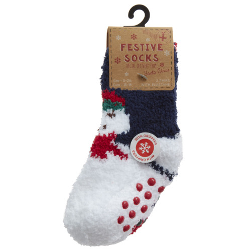 Babies Cosy Christmas Socks (Pack of 2) 