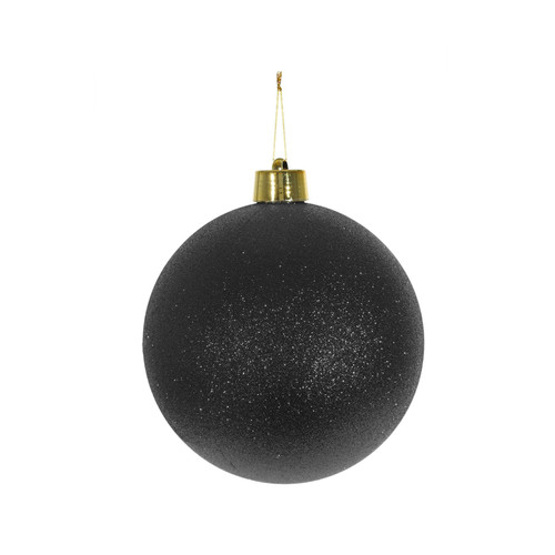 Black Glitter Shatterproof Bauble (15cm) Black Glitter Shatterproof Bauble (15cm)