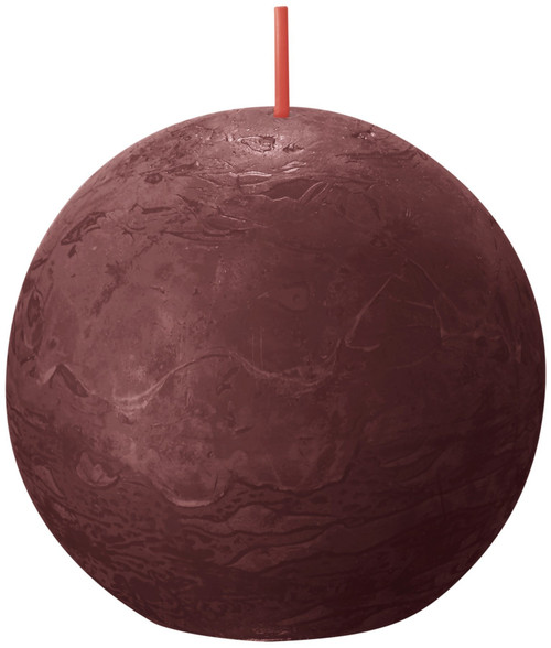 Velvet Red Bolsius Rustic Ball Candle (76mm) Velvet Red Bolsius Rustic Ball Candle (76mm)
