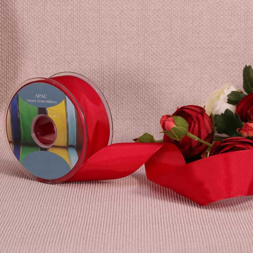 Deep Red Grosgrain Ribbon (38mm x 20m) Deep Red Grosgrain Ribbon (38mm x 20m)