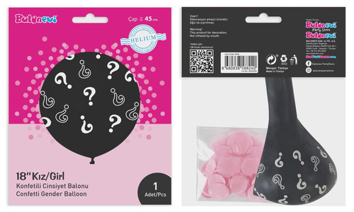 Question Mark Gender Reveal Balloon - Girl Question Mark Gender Reveal Balloon - Girl