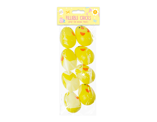 Easter Chick Fillable Eggs (8 Pack) Easter Chick Fillable Eggs (8 Pack)